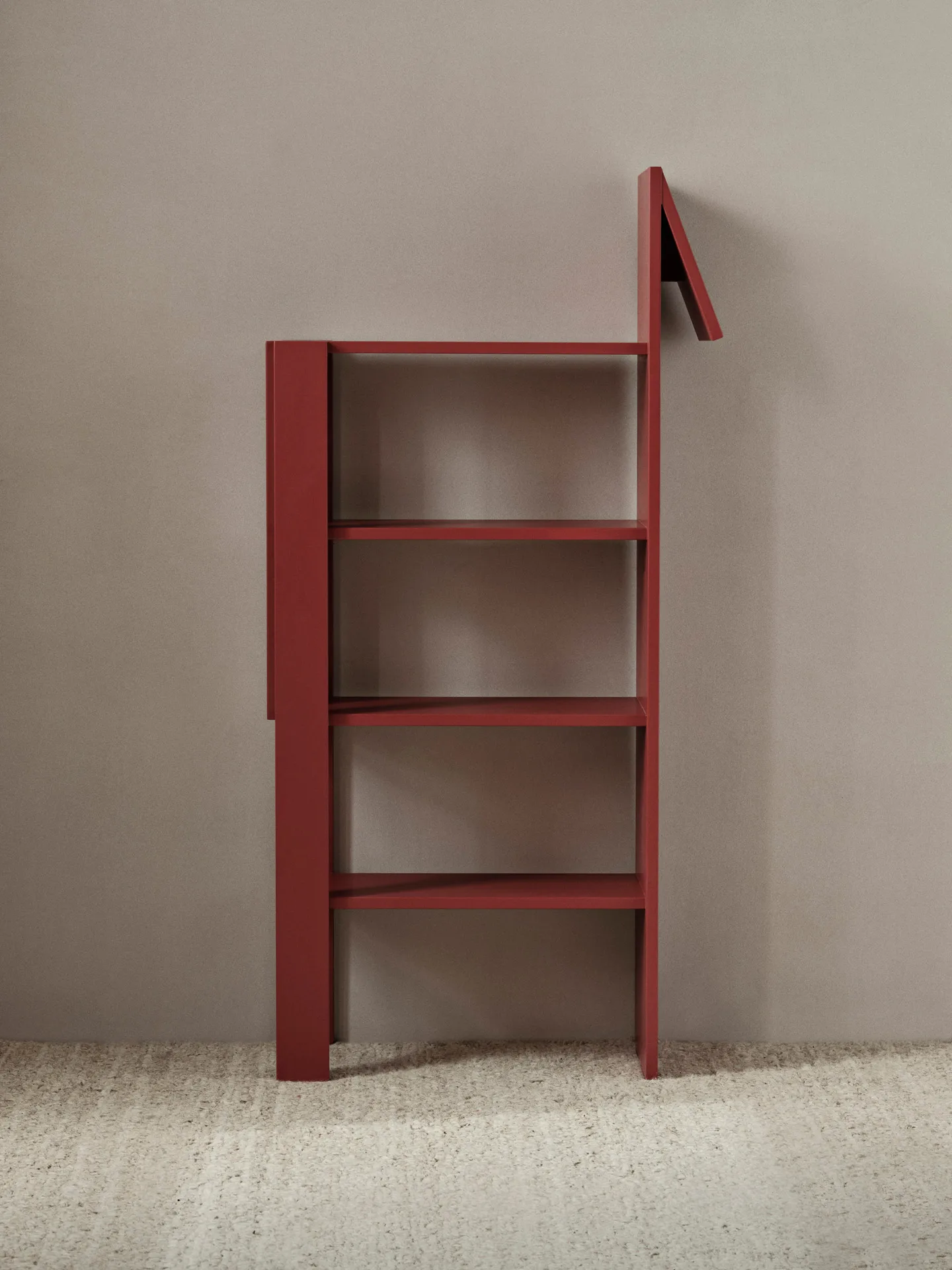 Giraffe bookshelf 69x140 cm, Poppy Red Ferm Living