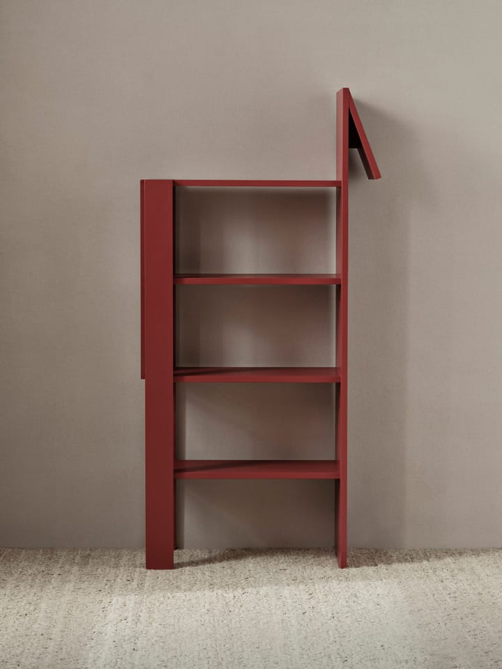 Giraffe bookshelf 69x140 cm - Poppy Red - ferm LIVING