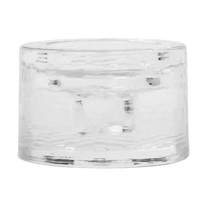 Ferm Living Gradia candle holder round o8 cm Clear | Scandinavian Design | Candle holders | Transparent