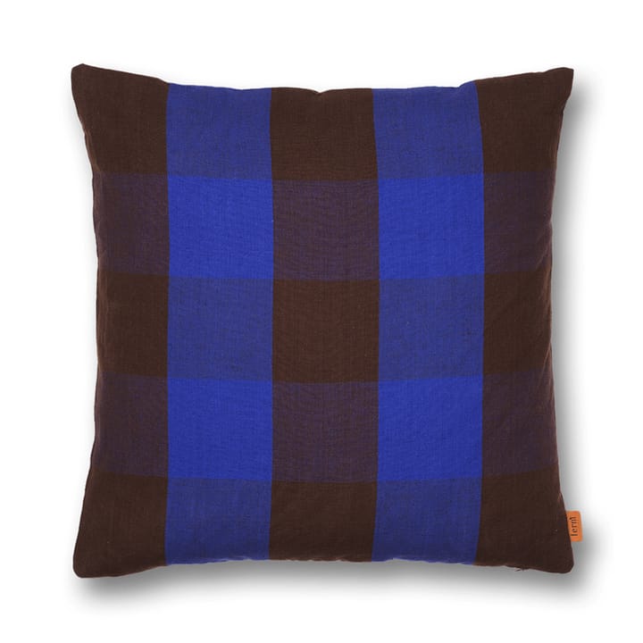 Grand cushion 50x50 cm - Chocolate-bright blue - Ferm Living