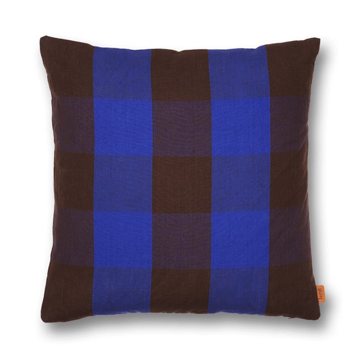 Grand cushion 50x50 cm, Chocolate-bright blue Ferm Living