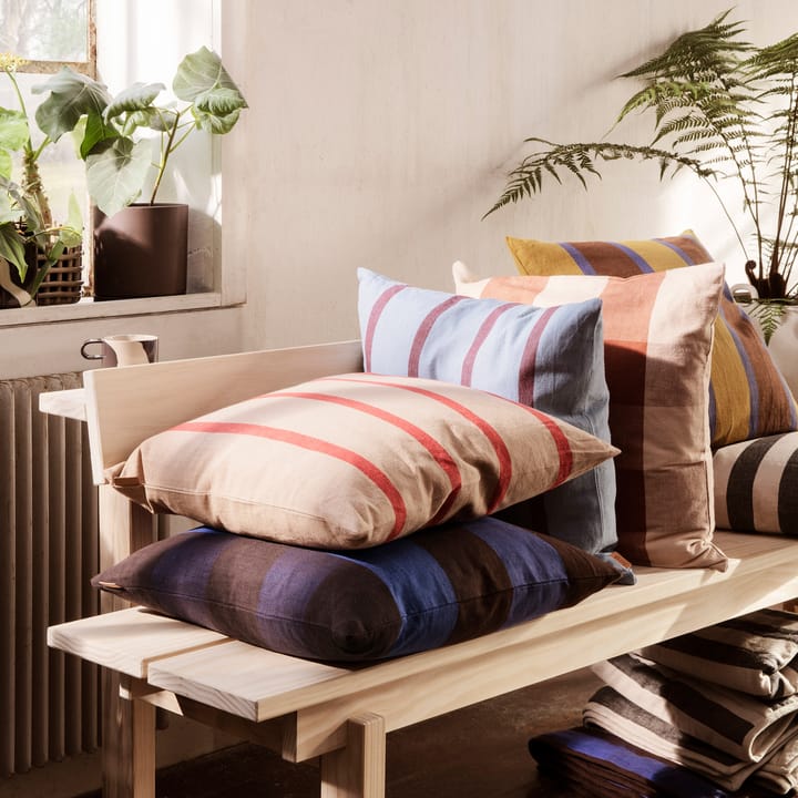 Grand cushion 50x50 cm, Chocolate-bright blue Ferm Living