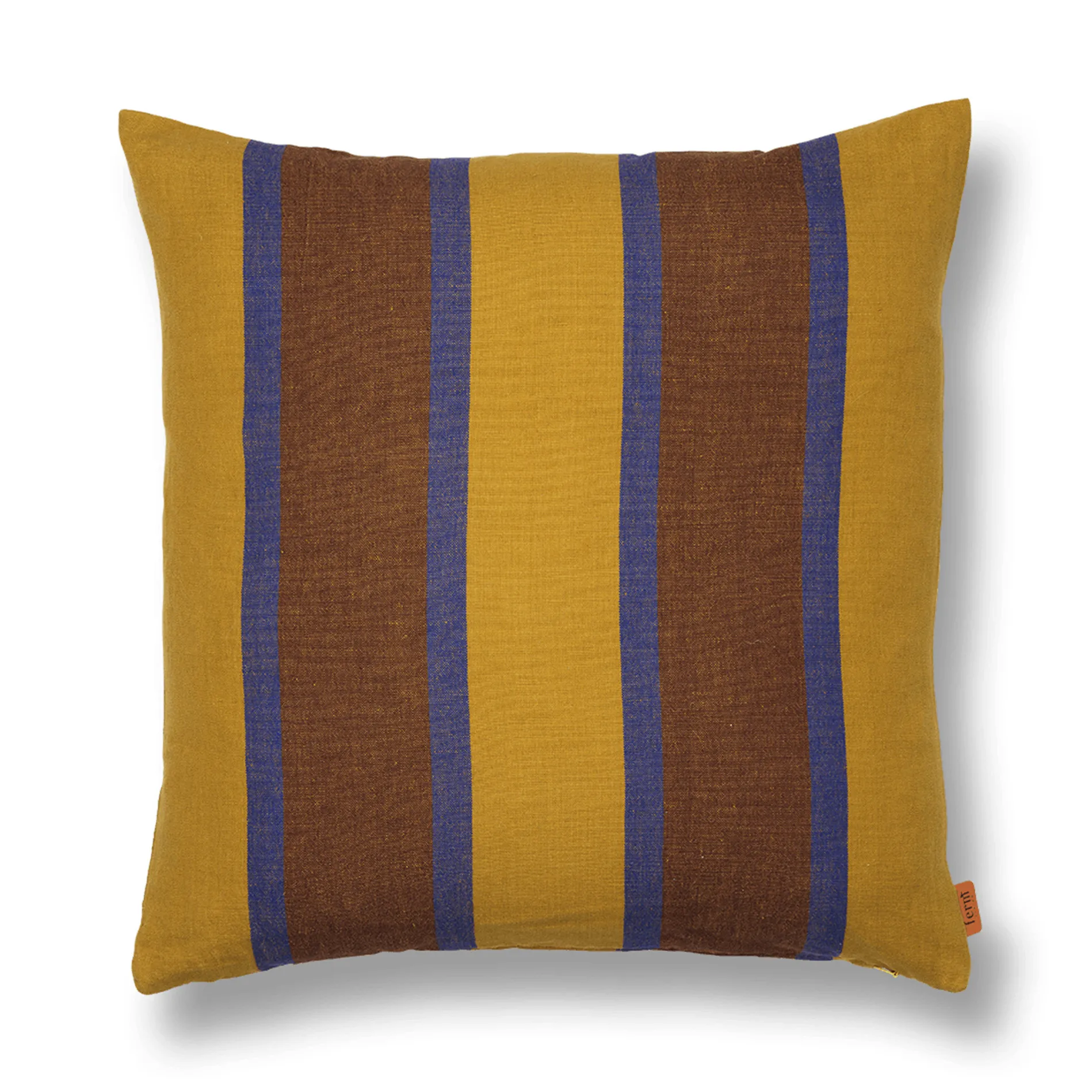 Grand cushion 50x50 cm, Lime-bright blue-chocolate Ferm Living