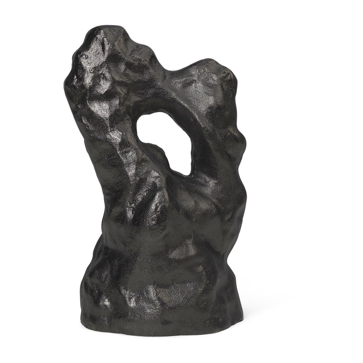 Ferm Living Grotto sculpture Blackened Aluminium | Scandinavian Design | Porcelain figurines & sculptures | Black