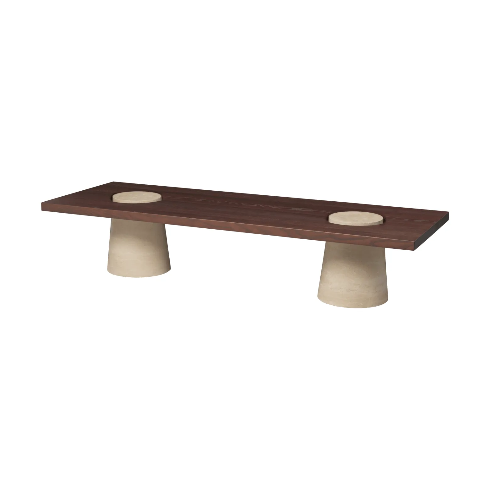 Grova coffee tables, Travertine, 155x55x34 m Ferm Living