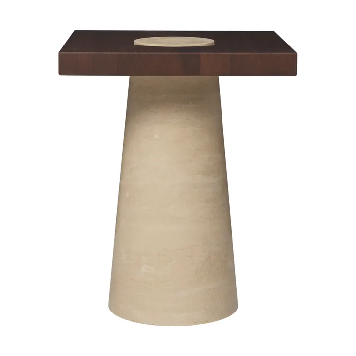 Grova side table - Travertine, 40x40x50 cm - Ferm Living