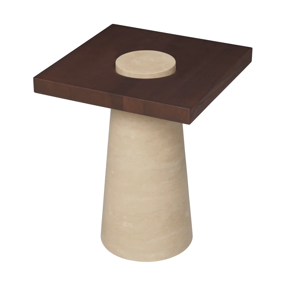 Grova side table, Travertine, 40x40x50 cm Ferm Living