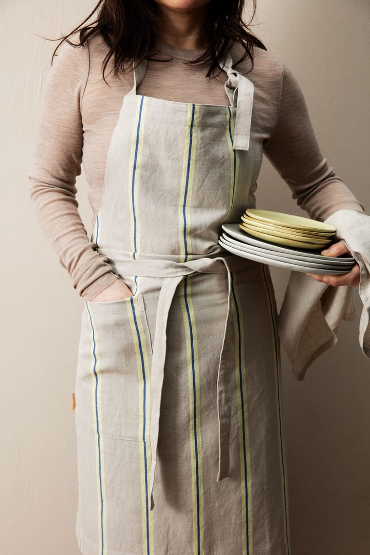 Hale apron, Oyster-lemon-bright blue Ferm Living