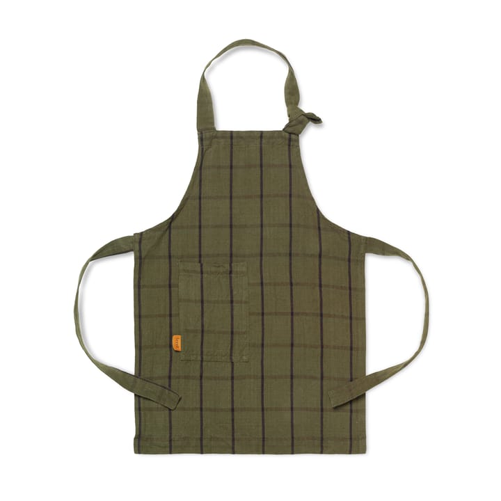 Hale children's apron - green-black - ferm LIVING