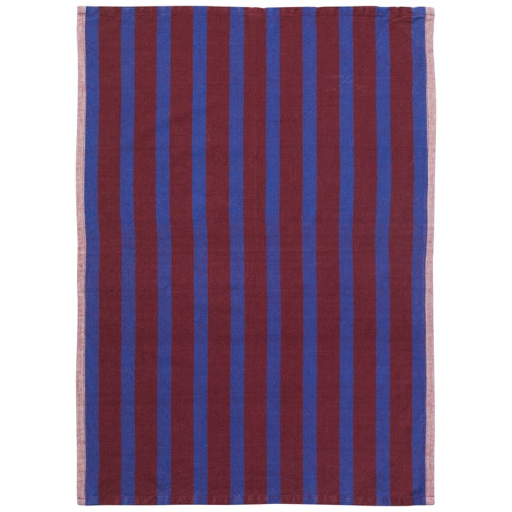 Hale kitchen towel 50x70 cm - Brown-navy blue - ferm LIVING