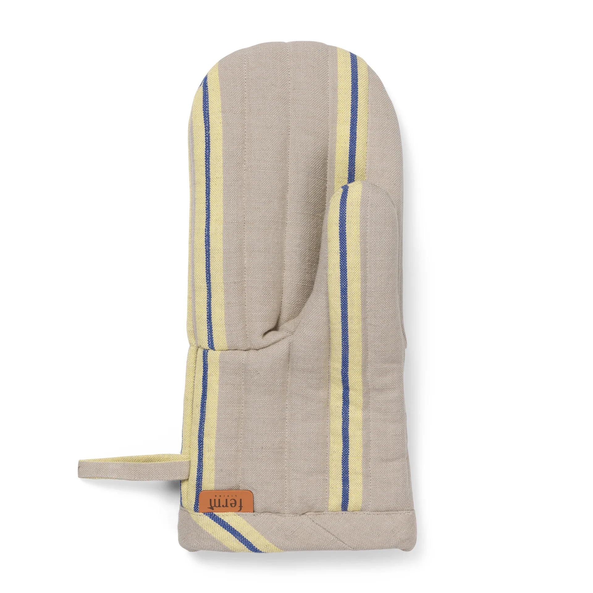 Hale oven glove, Oyster-lemon-bright blue Ferm Living