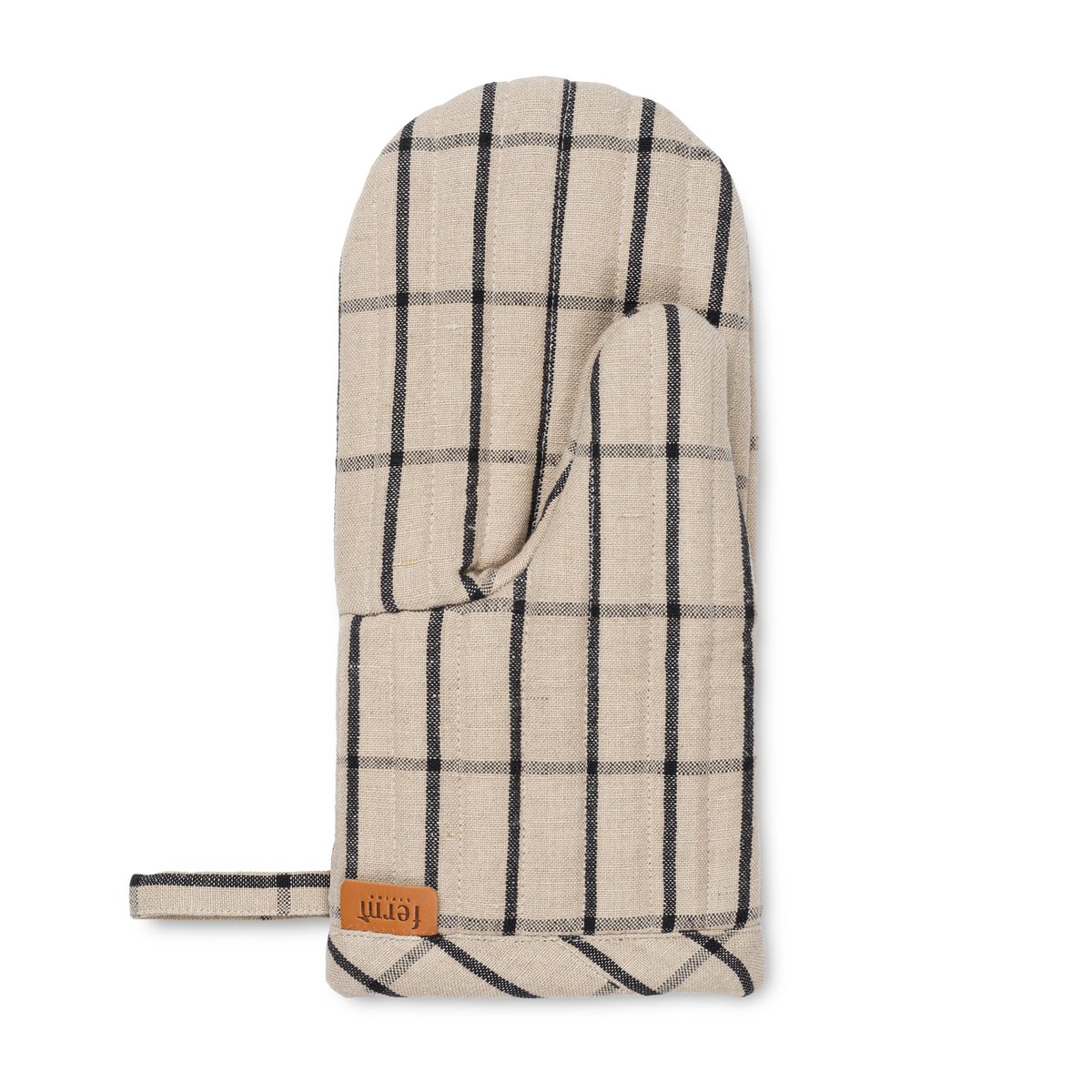 Ferm Living Hale oven glove sand-black | Scandinavian Design | Oven mitts, gloves & pot holders | Beige
