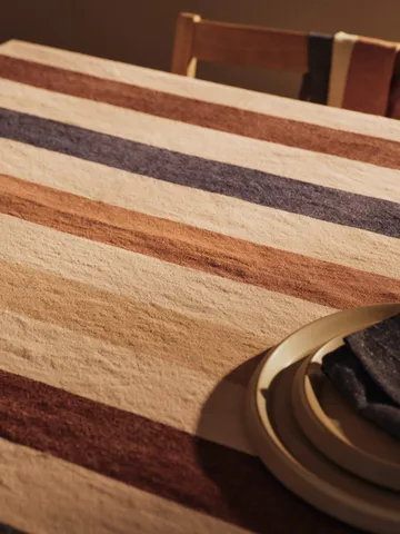 Hale tablecloth - Cashmere-mocha-indigo blue, 150x240 cm - Ferm Living