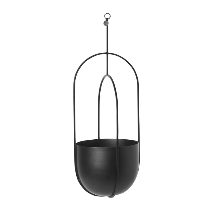 Hanging deco pot hanging flower pot Ø18.5 cm - Black - ferm LIVING