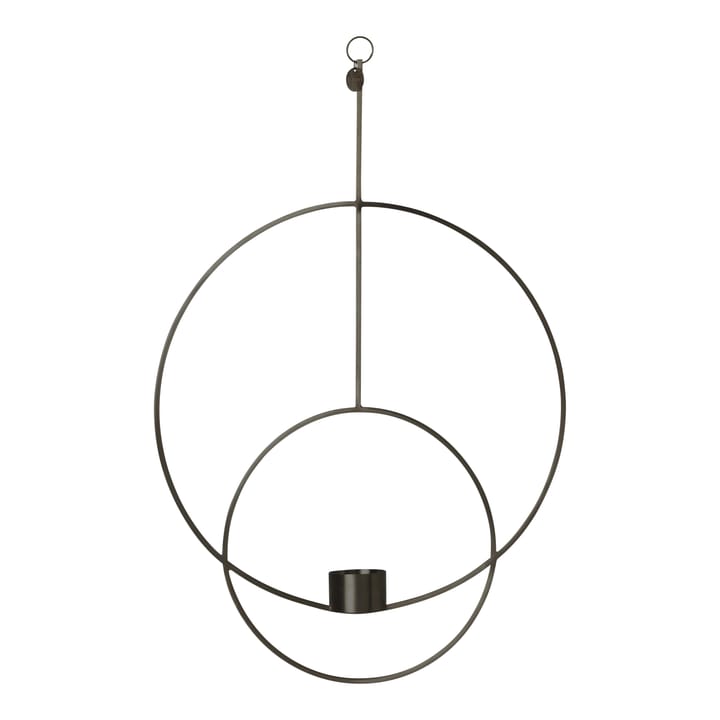 Hanging tealight holder round - black - ferm LIVING