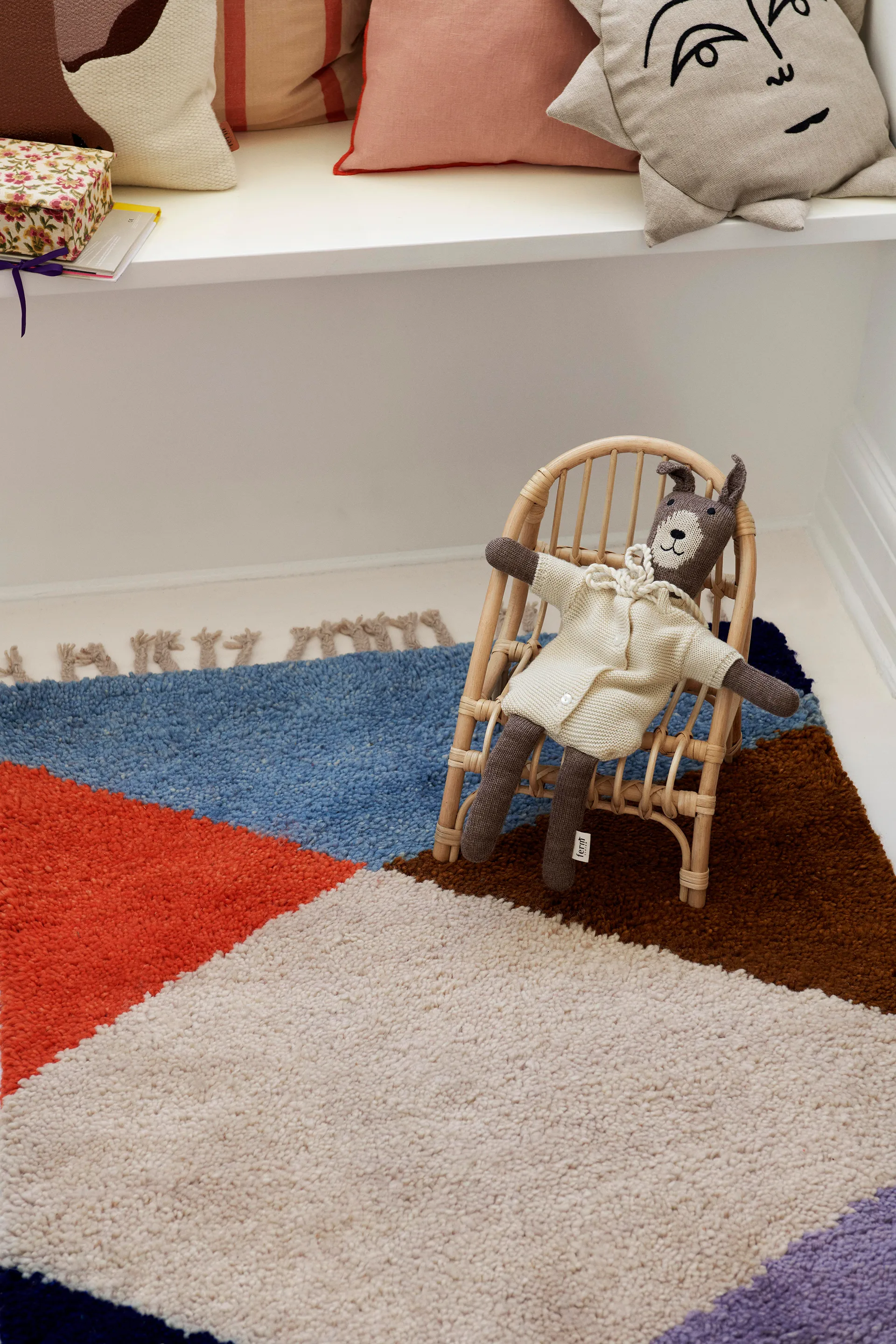 Harlequin wool carpet 80x120 cm, Multi Ferm Living