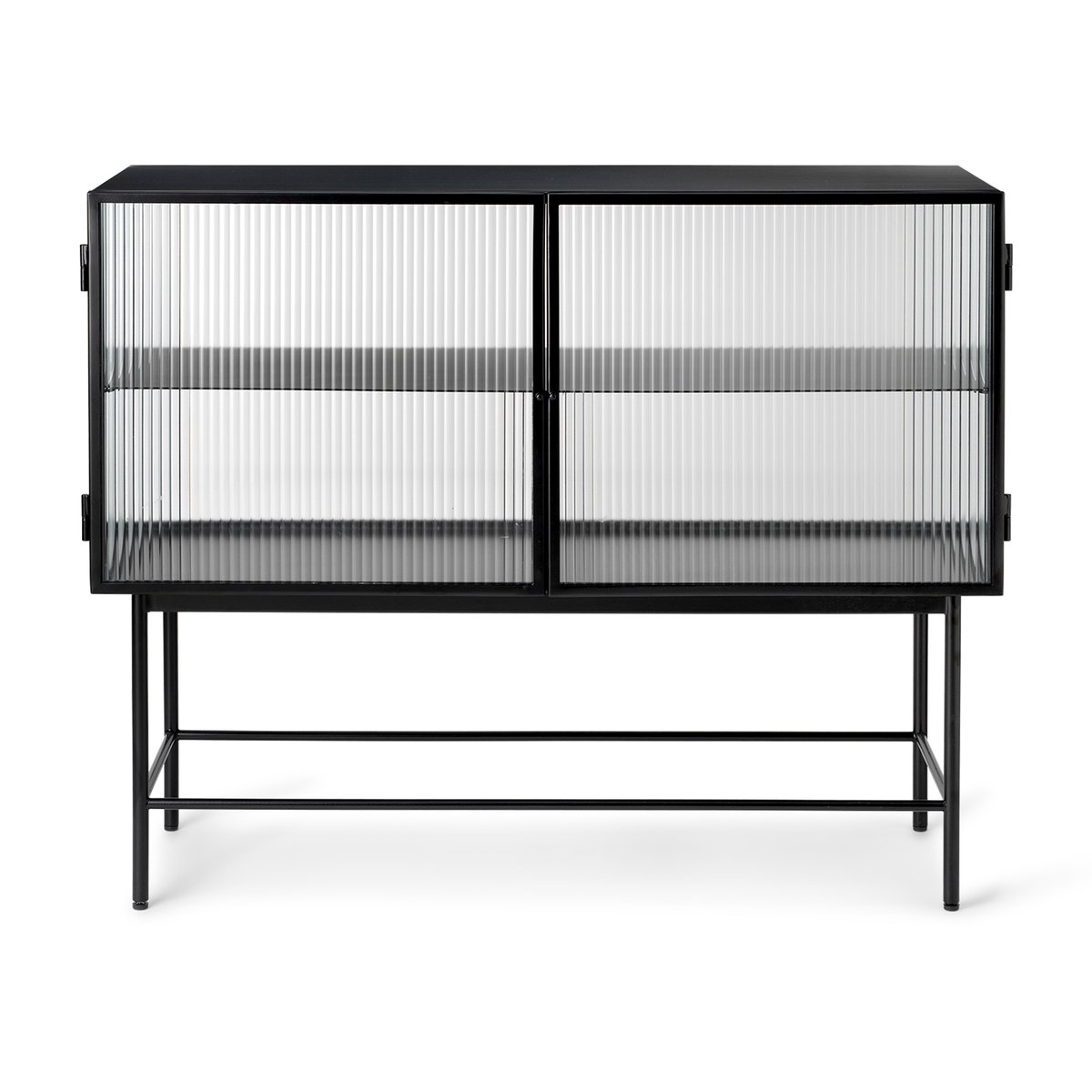 Ferm Living Haze sideboard Black-wavy glass | Scandinavian Design | Dressers & sideboards | Black