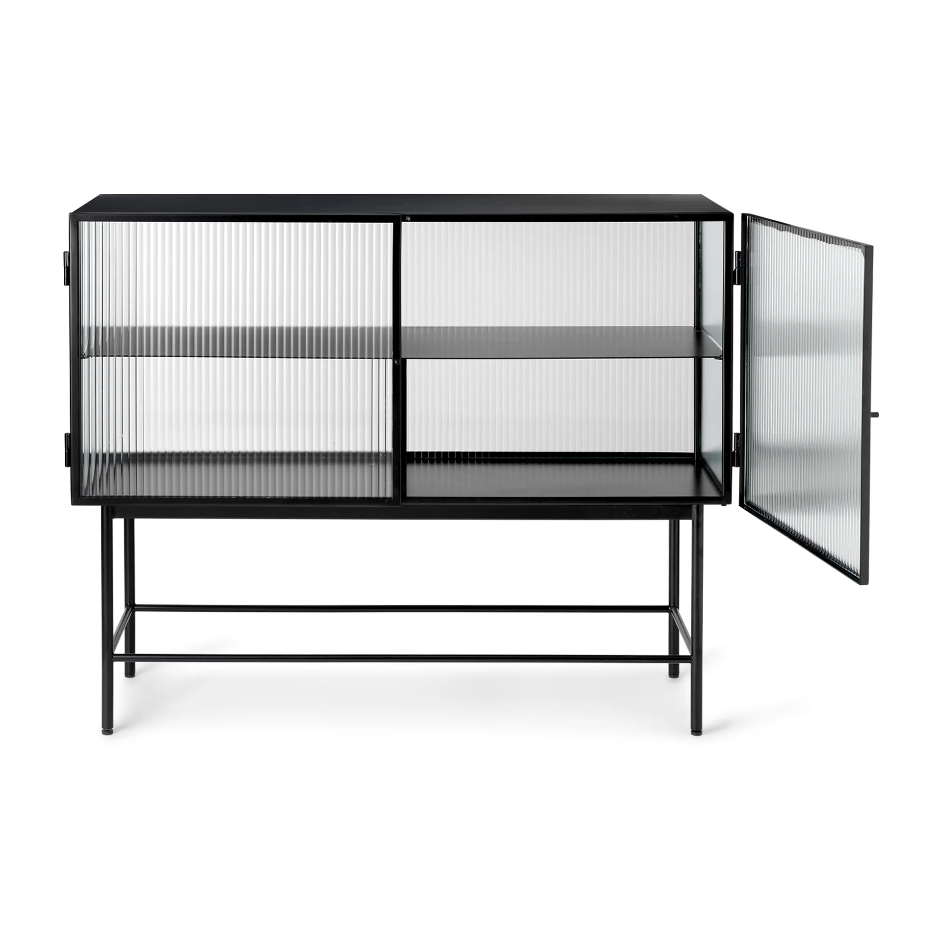 Haze sideboard, Black-wavy glass Ferm Living