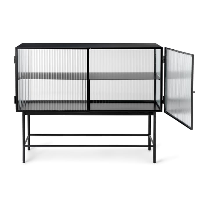 Haze sideboard - Black-wavy glass - ferm LIVING