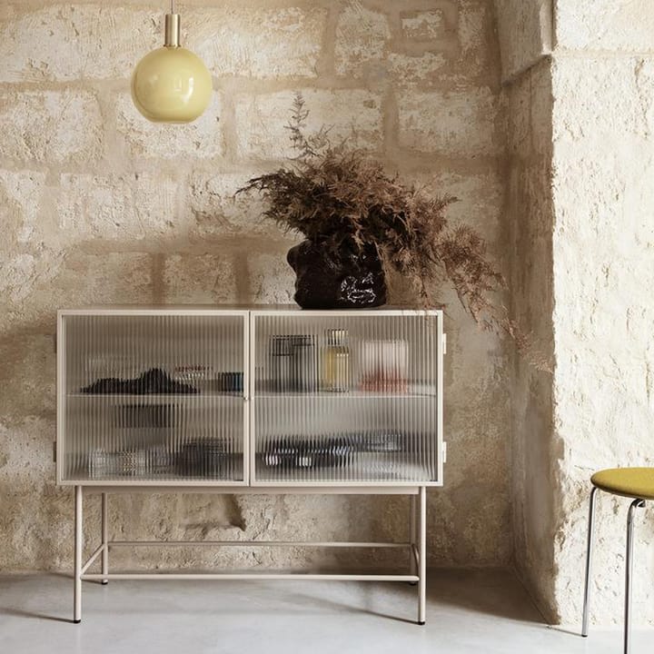 Haze sideboard - Cashmere, wavy glass - ferm LIVING