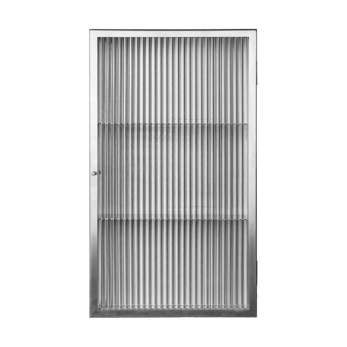 Ferm Living Haze wall cupboard Reeded glass - stainless steel