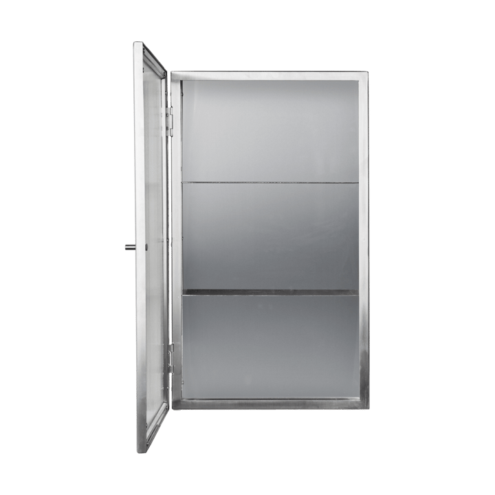 Haze wall cupboard, Reeded glass - stainless steel Ferm Living