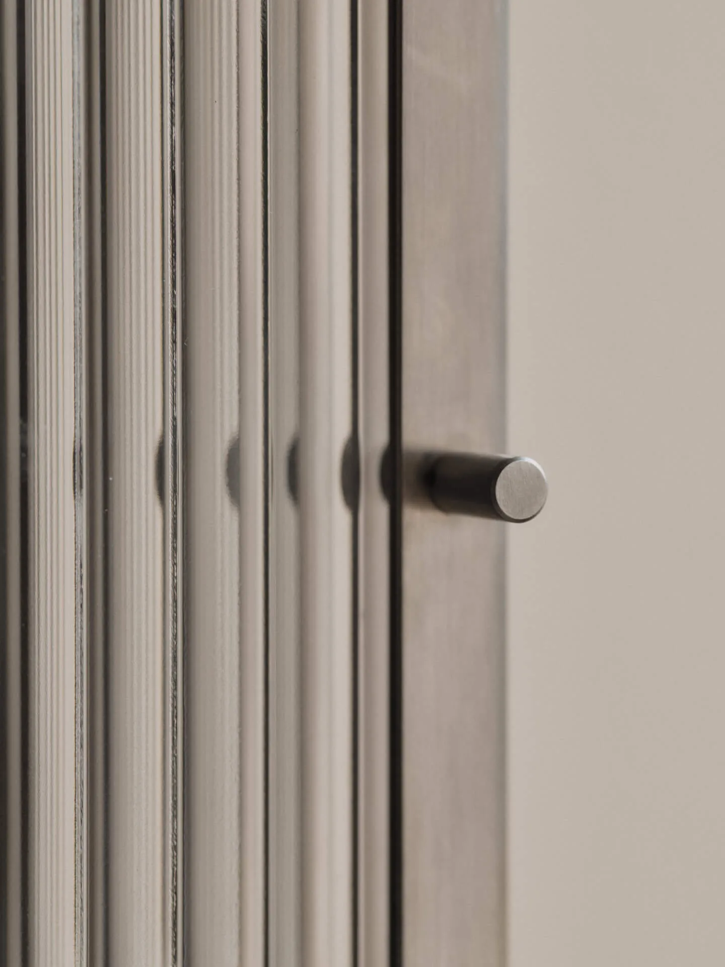 Haze wall cupboard, Reeded glass - stainless steel Ferm Living