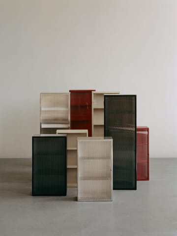 Haze wall cupboard - Reeded glass - stainless steel - Ferm Living
