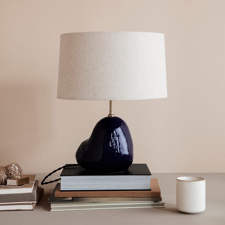 Hebe lamp base small, Deep blue smooth Ferm Living