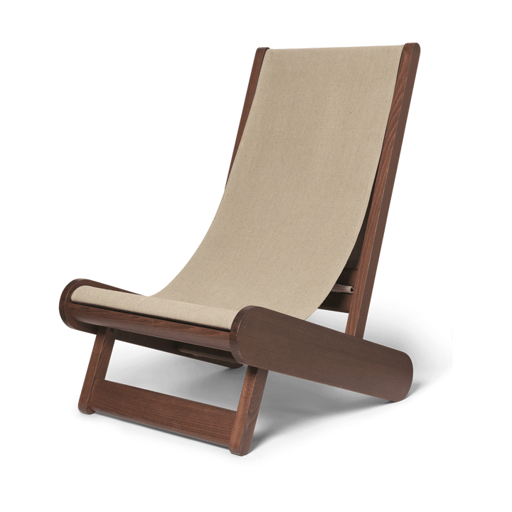 Hemi lounge chair - Dark stained, natural - ferm LIVING