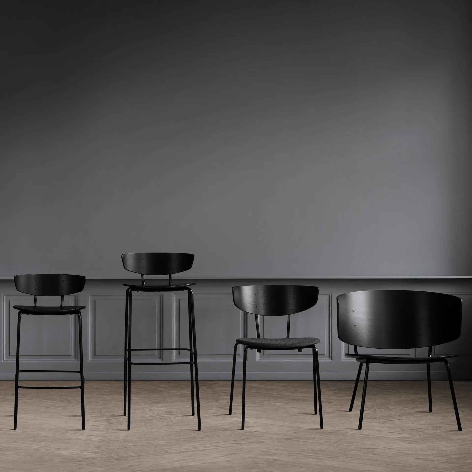 Herman barstool high, Black Ferm Living