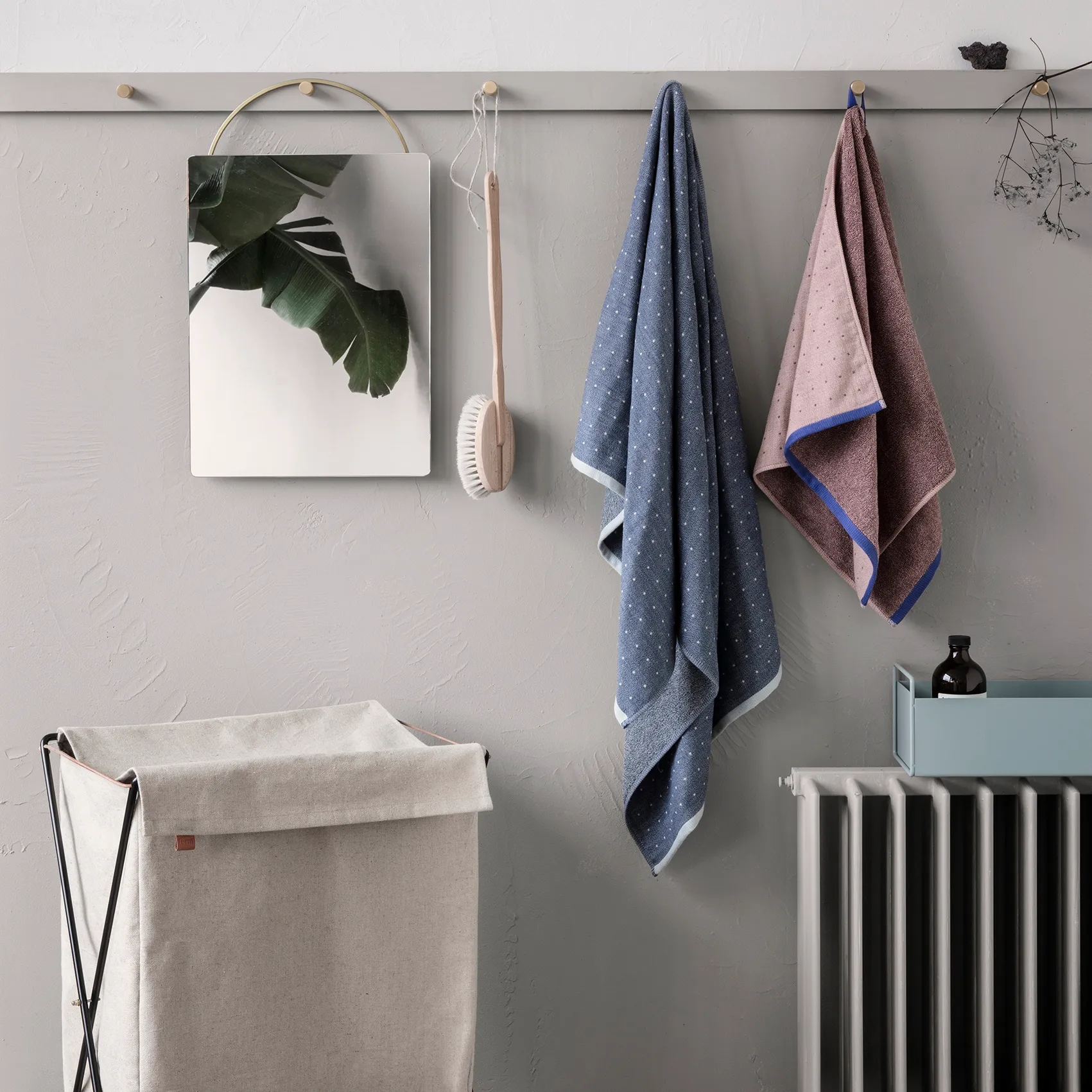 Herman laundry basket, Black Ferm Living