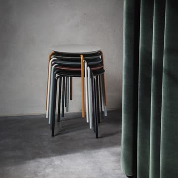 Herman stool - Oak dark stained, black steel stand - ferm LIVING
