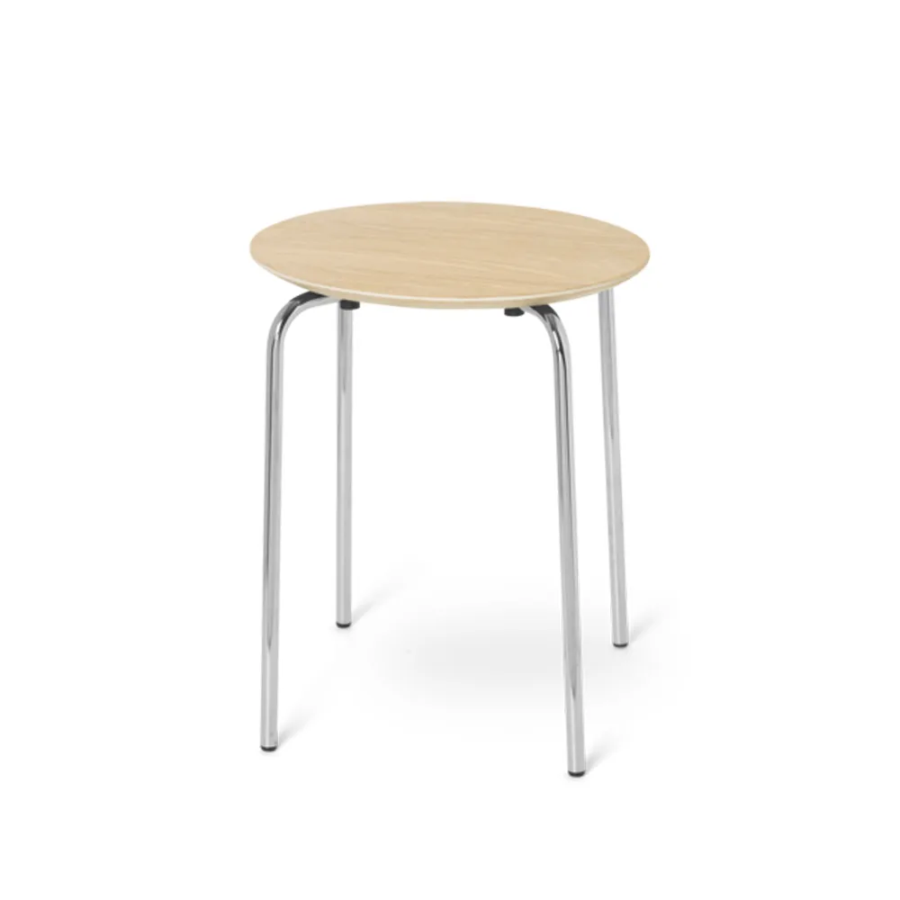 Herman stool, Oak white oiled, chrome stand Ferm Living