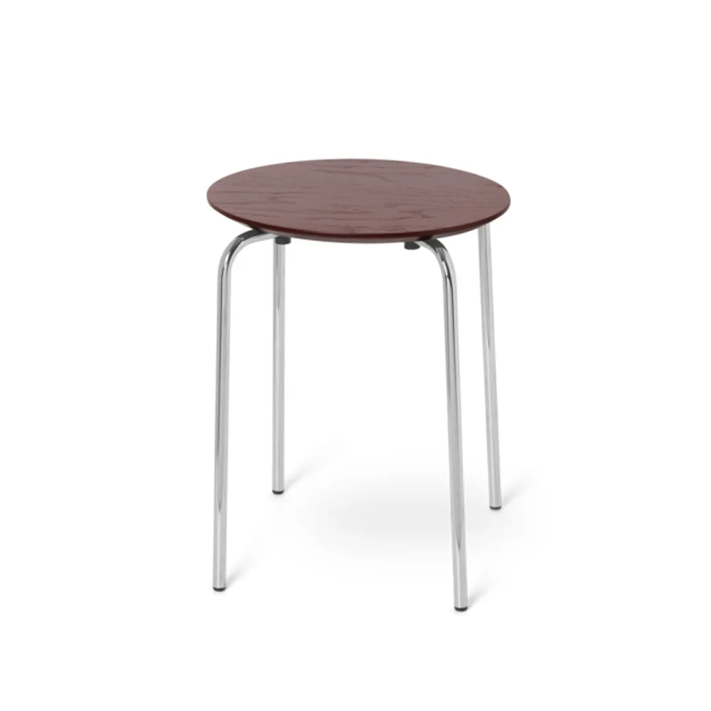 Ferm Living Herman stool Red brown, chrome stand | Scandinavian Design | Stools | Red