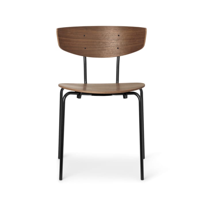 Herman Stool - Walnut, black steel stand - Ferm LIVING