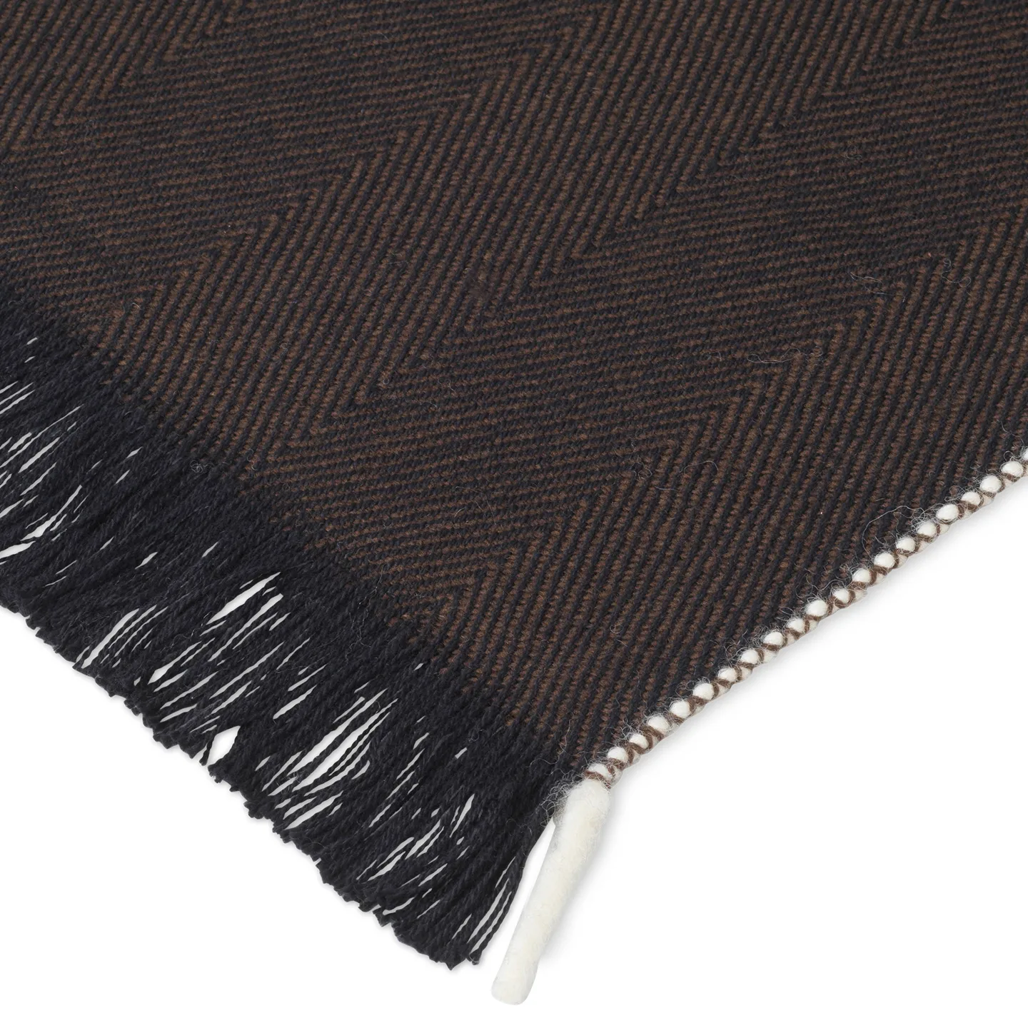 Herringbone throw 120x180 cm, dark coffee Ferm Living