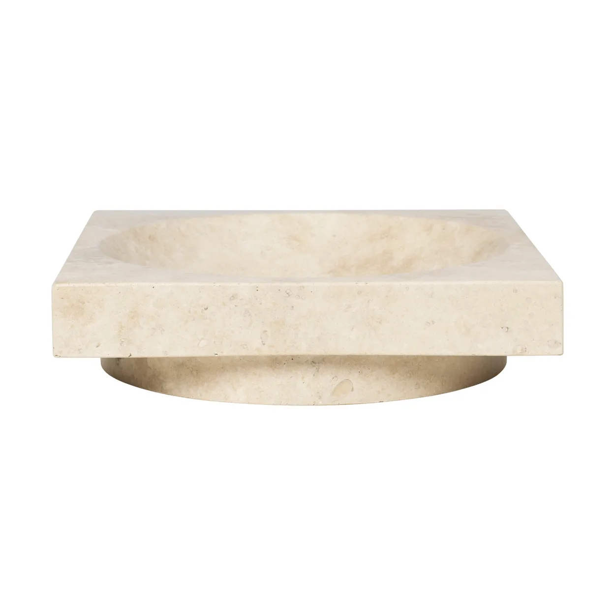Ferm Living Hew decorative bowl lid Travertine | Scandinavian Design | Decorative bowls | Beige