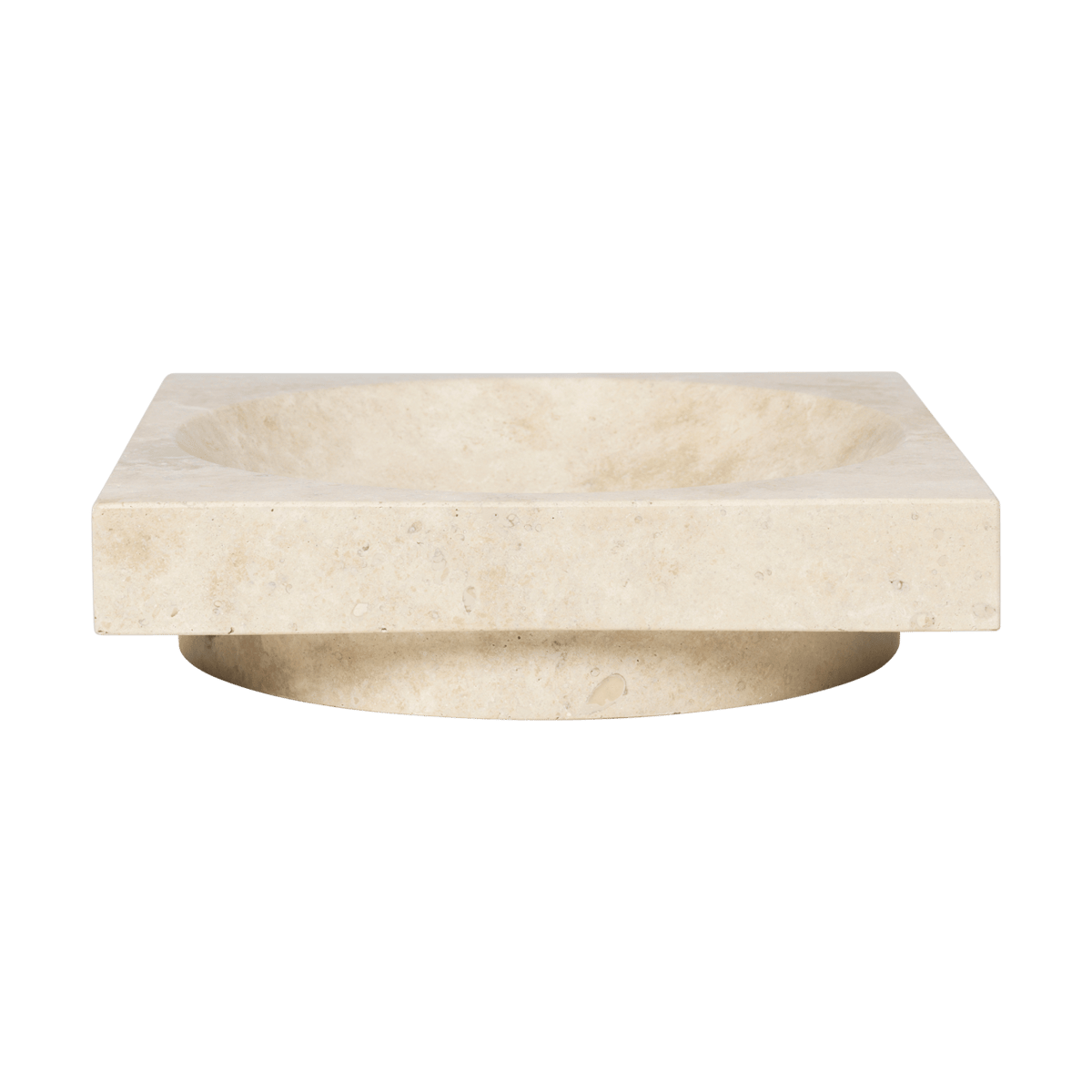 Ferm Living Hew decorative bowl lid Travertine | Scandinavian Design | Decorative bowls | Beige