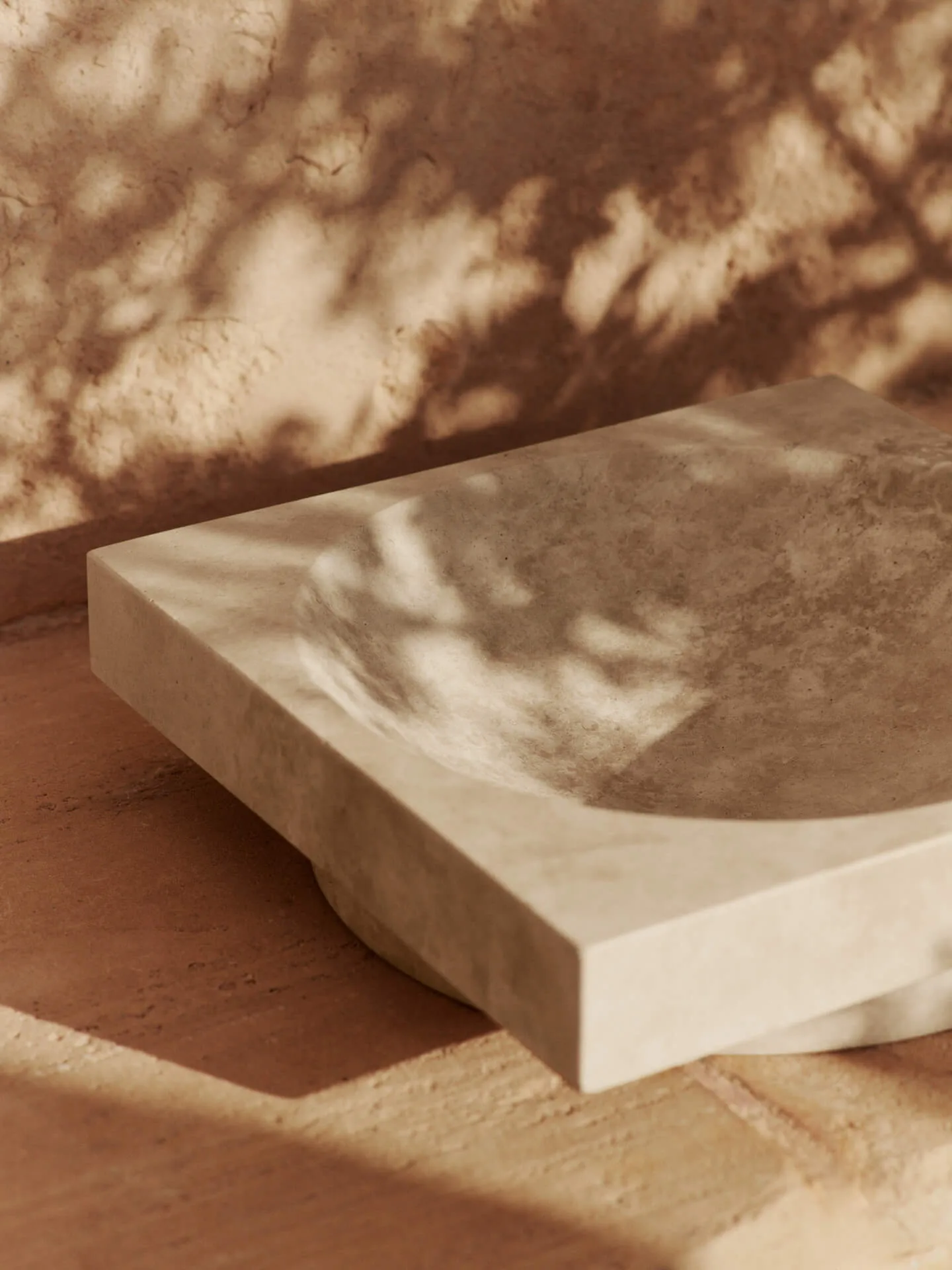Hew decorative bowl lid, Travertine Ferm Living