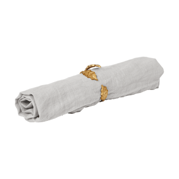 Holly leaf napkin ring Ø5.3 cm 4-pack - Brass - Ferm Living