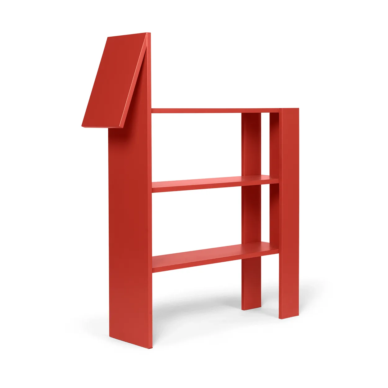 Ferm Living Horse bookshelf 91x111 cm Poppy Red | Scandinavian Design | Shelves & shelving systems | Red