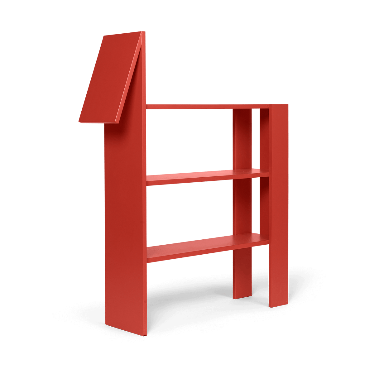 Ferm Living Horse bookshelf 91x111 cm Poppy Red | Scandinavian Design | Shelves & shelving systems | Red