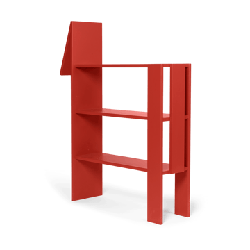 Horse bookshelf 91x111 cm - Poppy Red - Ferm Living