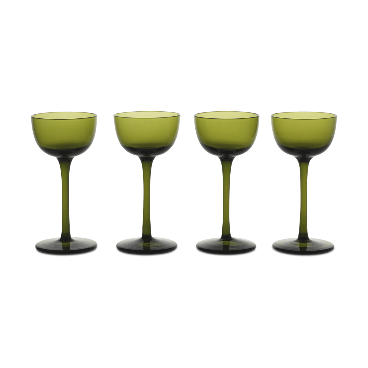 Ferm Living Host liqueur glass 4-pack Moss Green