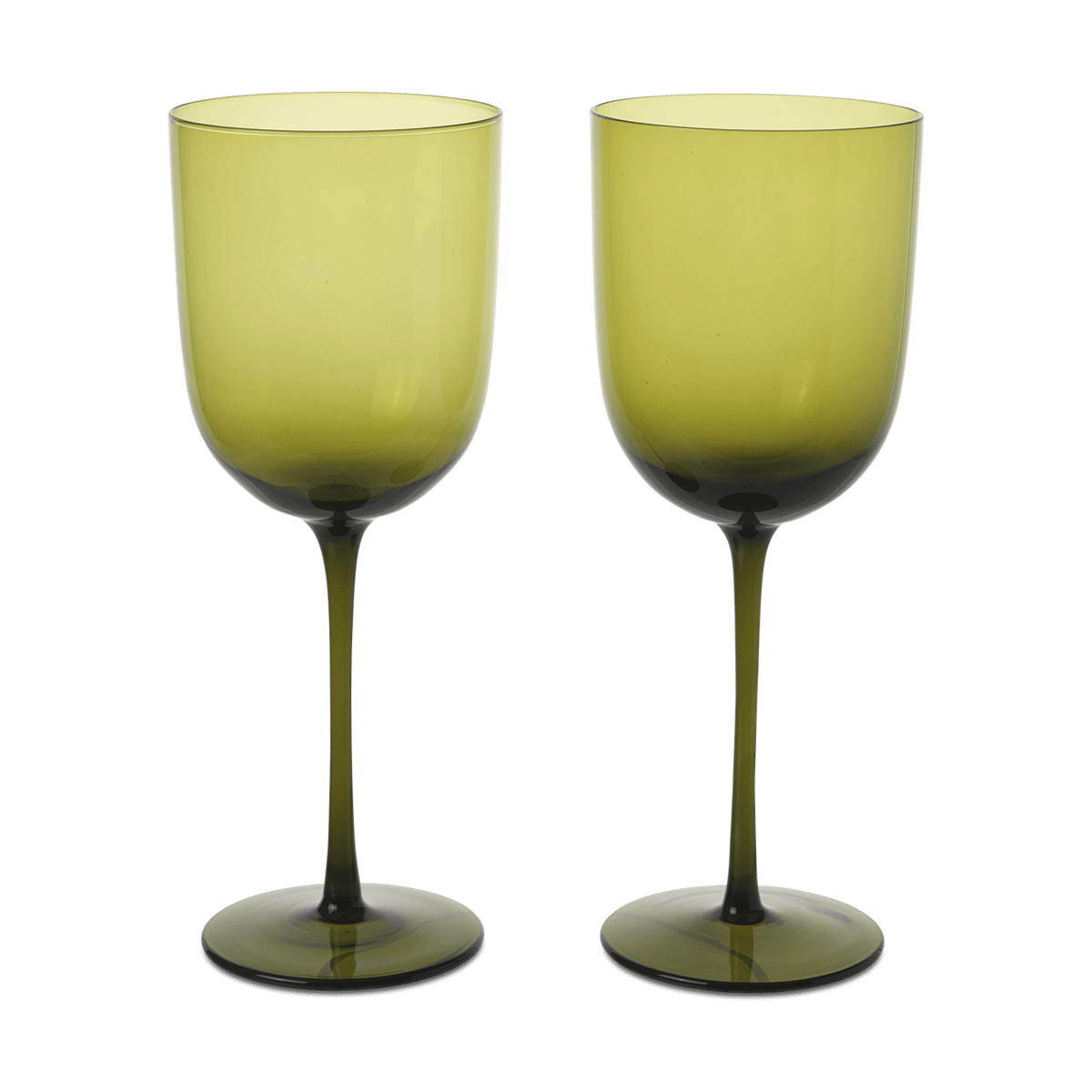 Ferm Living Host red wine glass 36 cl 2-pack Moss Green