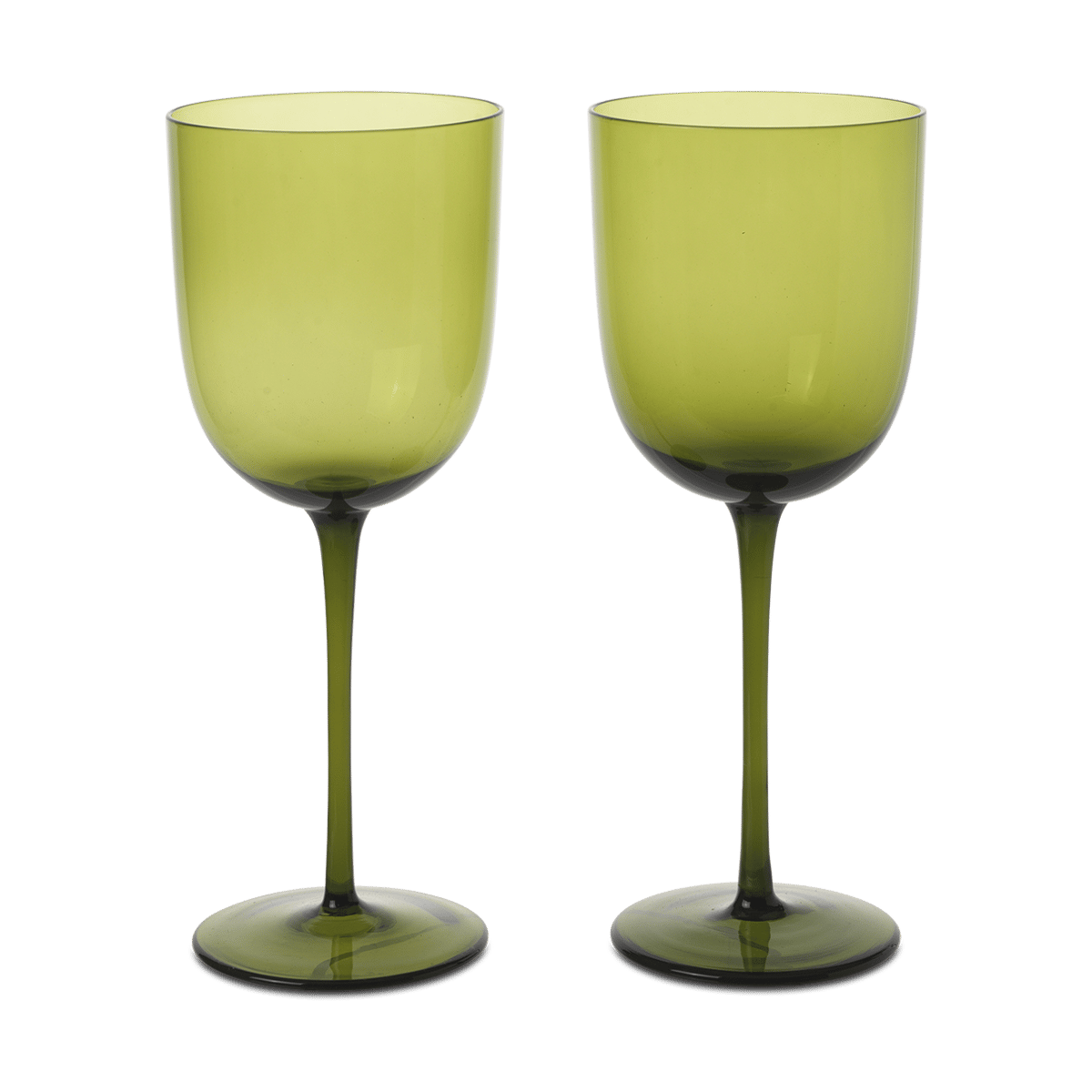 Ferm Living Host white wine glass 30 cl 2-pack Moss Green