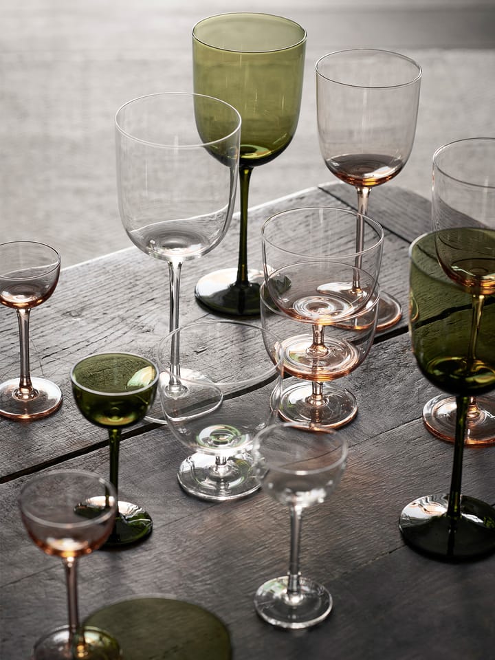 Host white wine glass 30 cl 2-pack - Moss Green - ferm LIVING