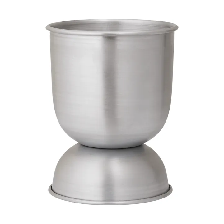 Hourglass flower pot extra small Ø21 cm - Aluminium - Ferm Living