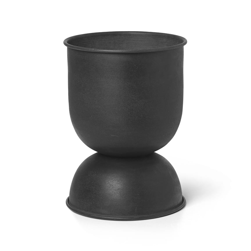 Ferm Living Hourglass flower pot extra small Ø21 cm Black-dark grey